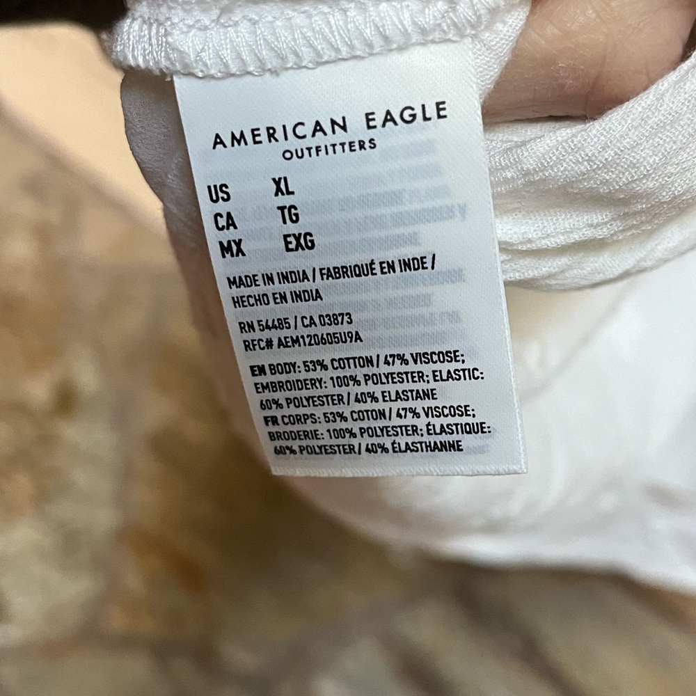 American Eagle Solid Eyelet Puff-Sleeve Mini Dres… - image 7